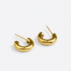 Thick Open Huggie Hoop Earrings E063
