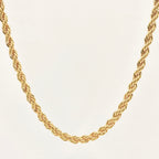 Ava Gold Twisted Rope Chain Necklace