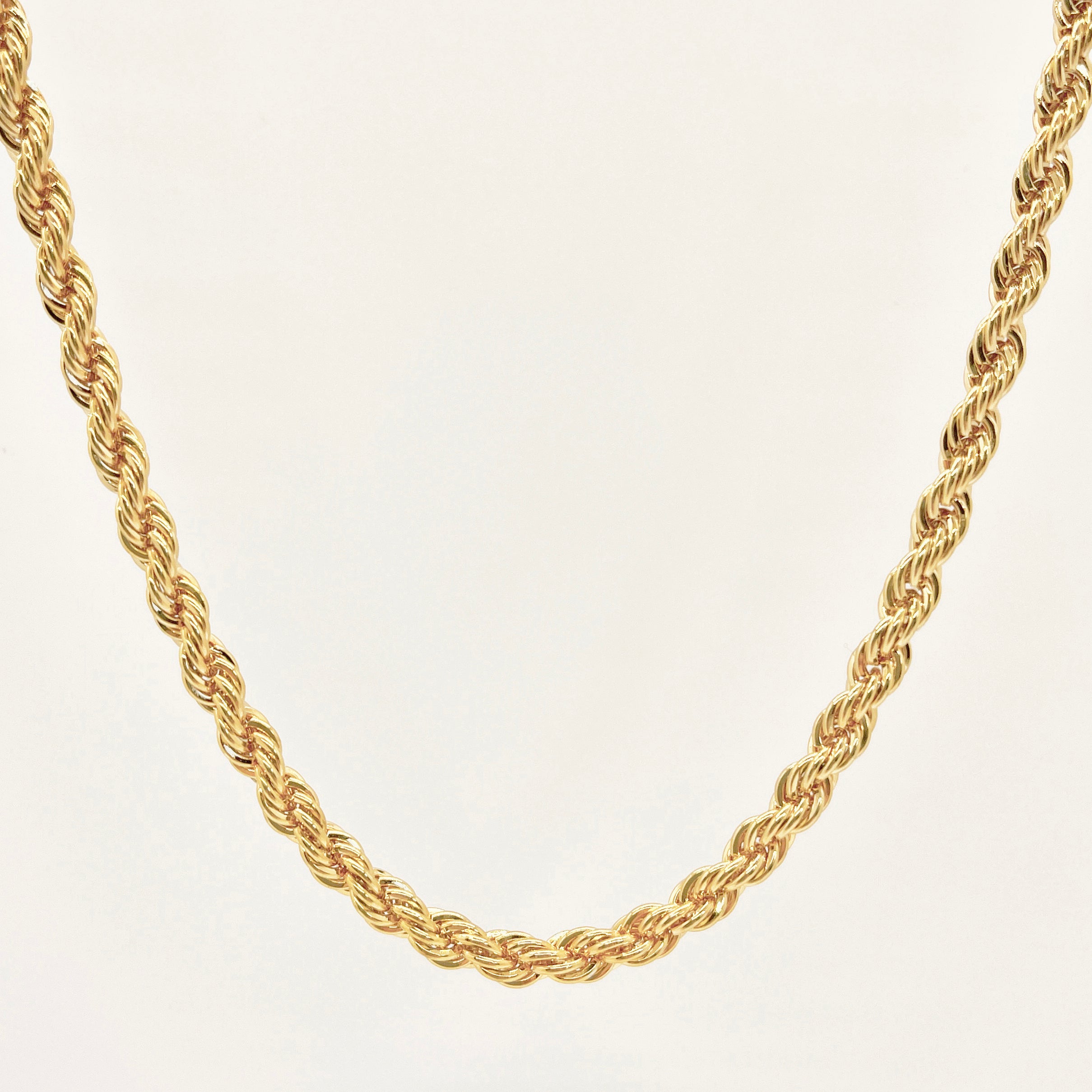 Ava Gold Twisted Rope Chain Necklace