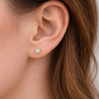 18K Gold Vermeil Crystal Diamond Stud Earrings E107
