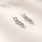 Gold link chain dangle earrings, chain earrings E139