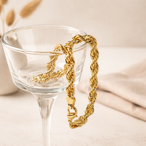 Abby Gold Twist Rope Chain Bracelet