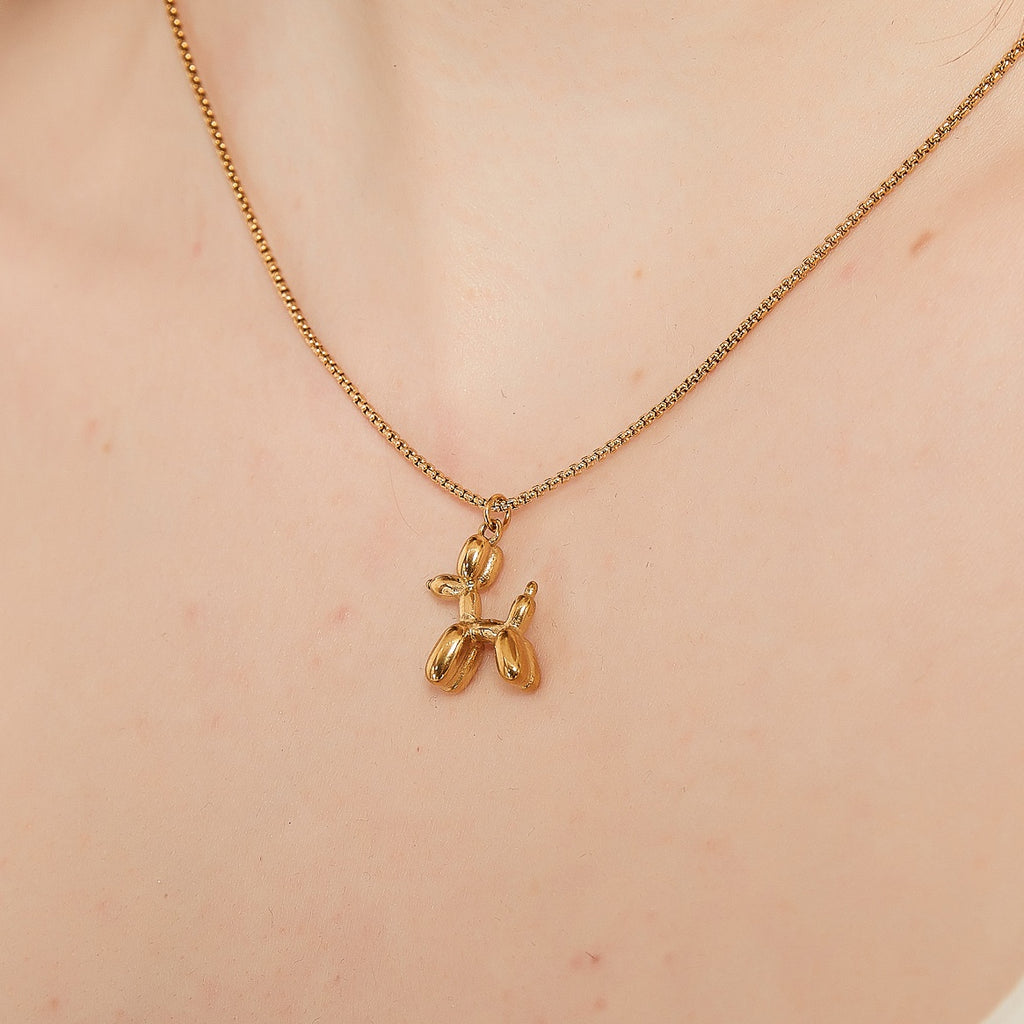 Camilie Balloon Puppy Dog Charm Necklace