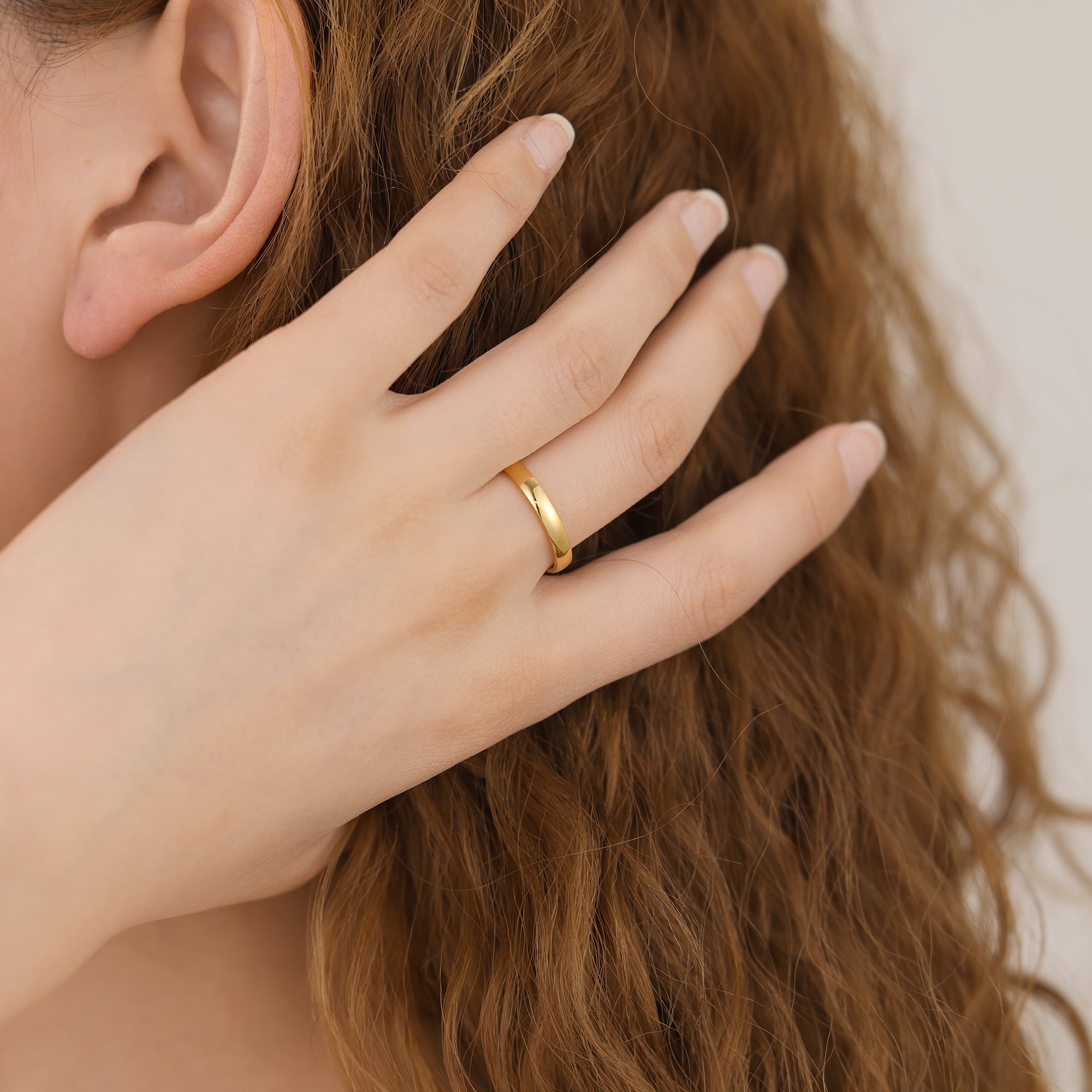 18K Gold Vermeil Brielle Minimalist Gold Ring