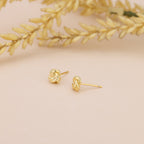 Gold Love Knot Stud Earrings Minimalist Everyday Studs E171