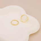 Minimalist 18K Gold Plated Small Hoop Earrings E133