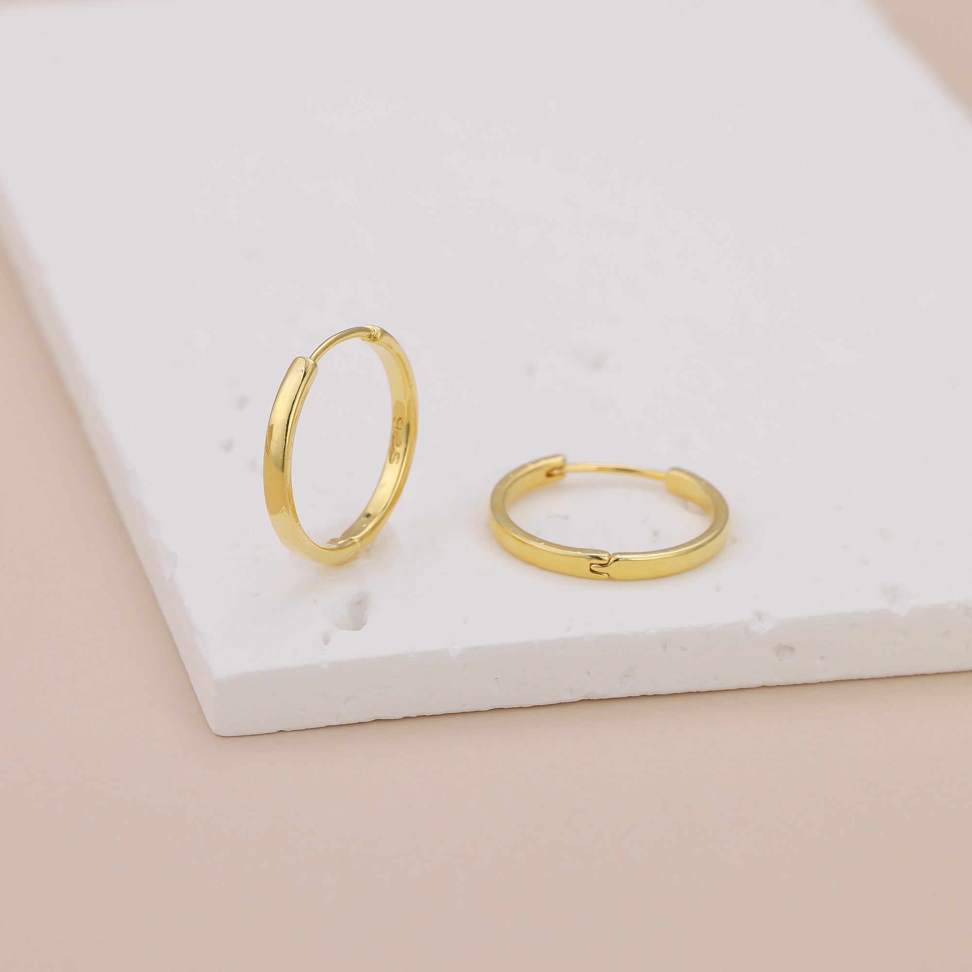 Minimalist 18K Gold Plated Small Hoop Earrings E133