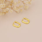 18k Gold Vermeil Oval Hoop Earrings E079