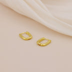 18k Gold Vermeil Oval Hoop Earrings E079