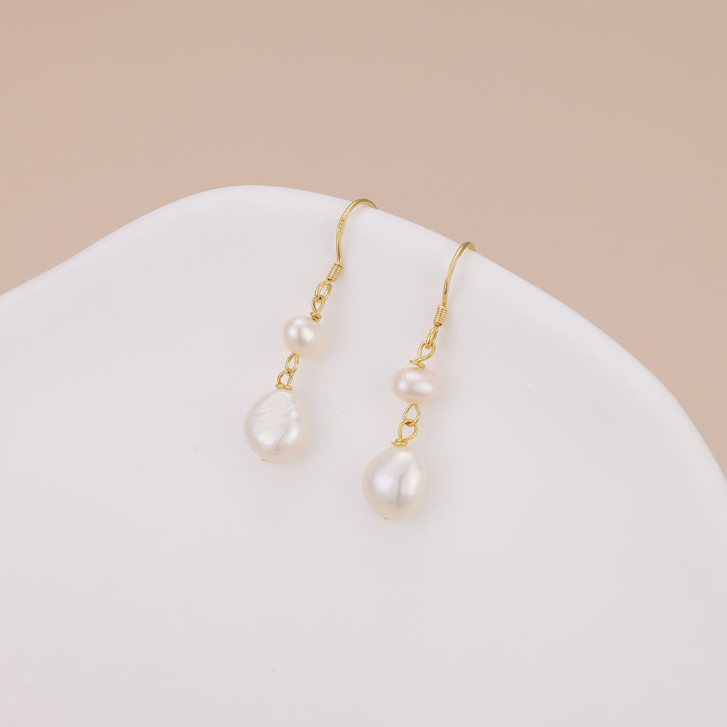 Freshwater Pearl Drop Earrings E180