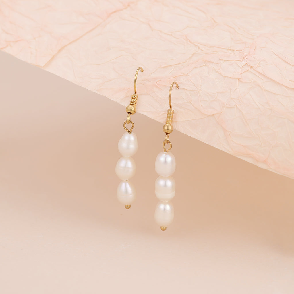 Freshwater Pearl Long Dangle Earrings E160