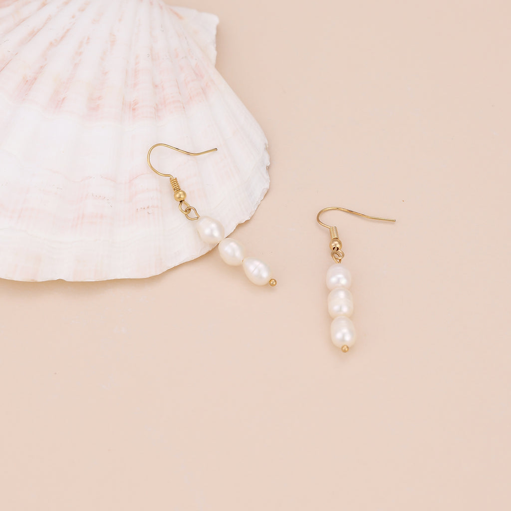 Freshwater Pearl Long Dangle Earrings E160