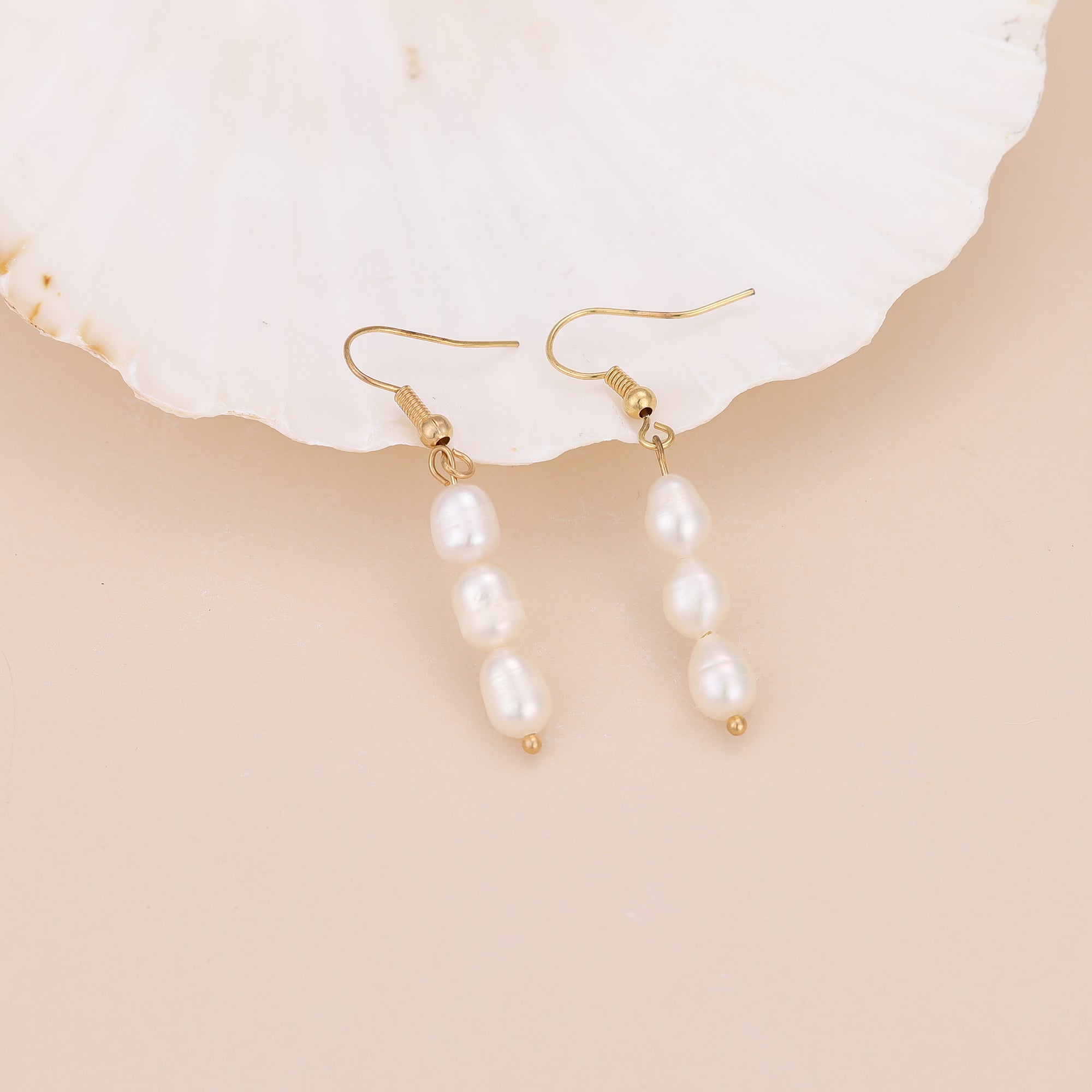 Freshwater Pearl Long Dangle Earrings E160