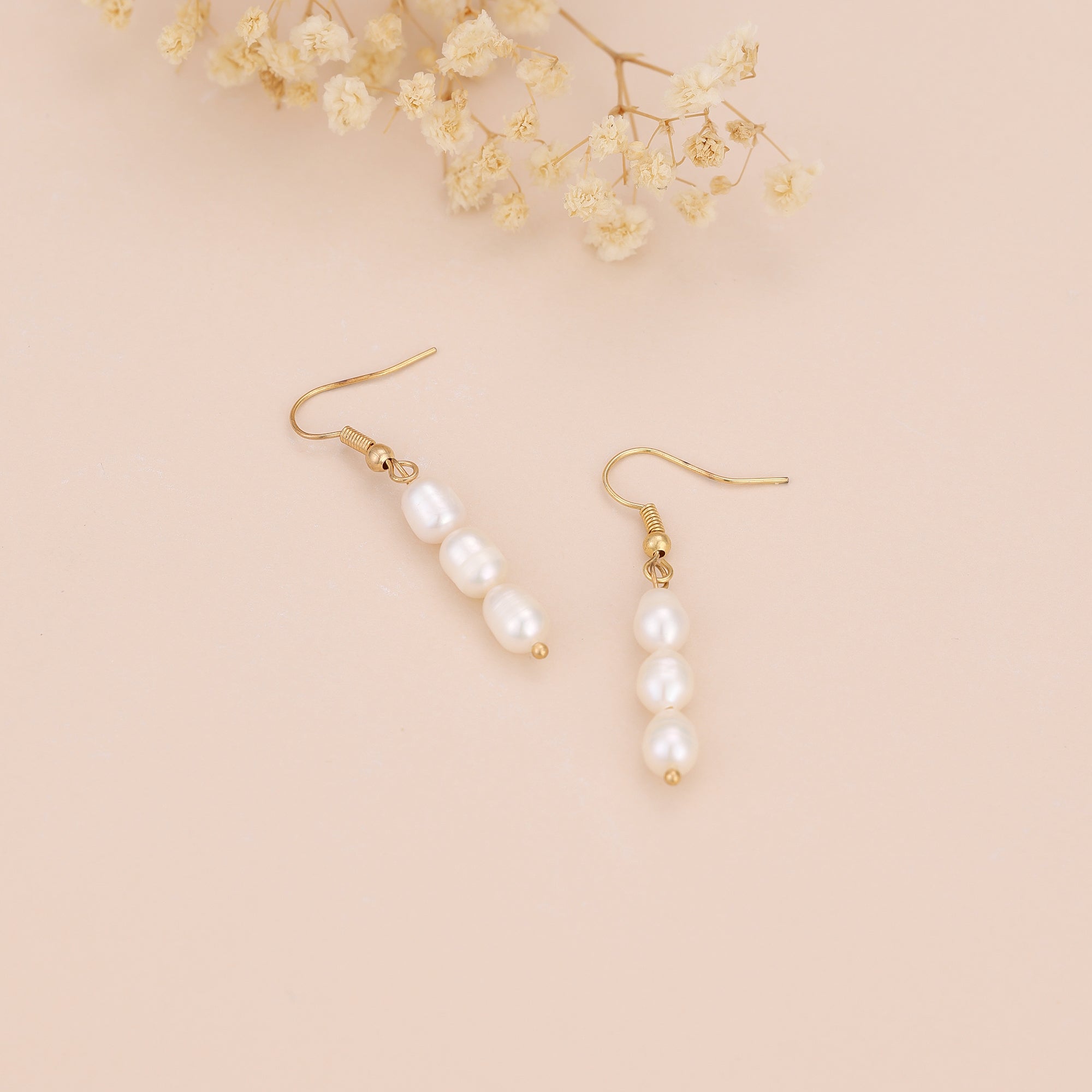 Freshwater Pearl Long Dangle Earrings E160