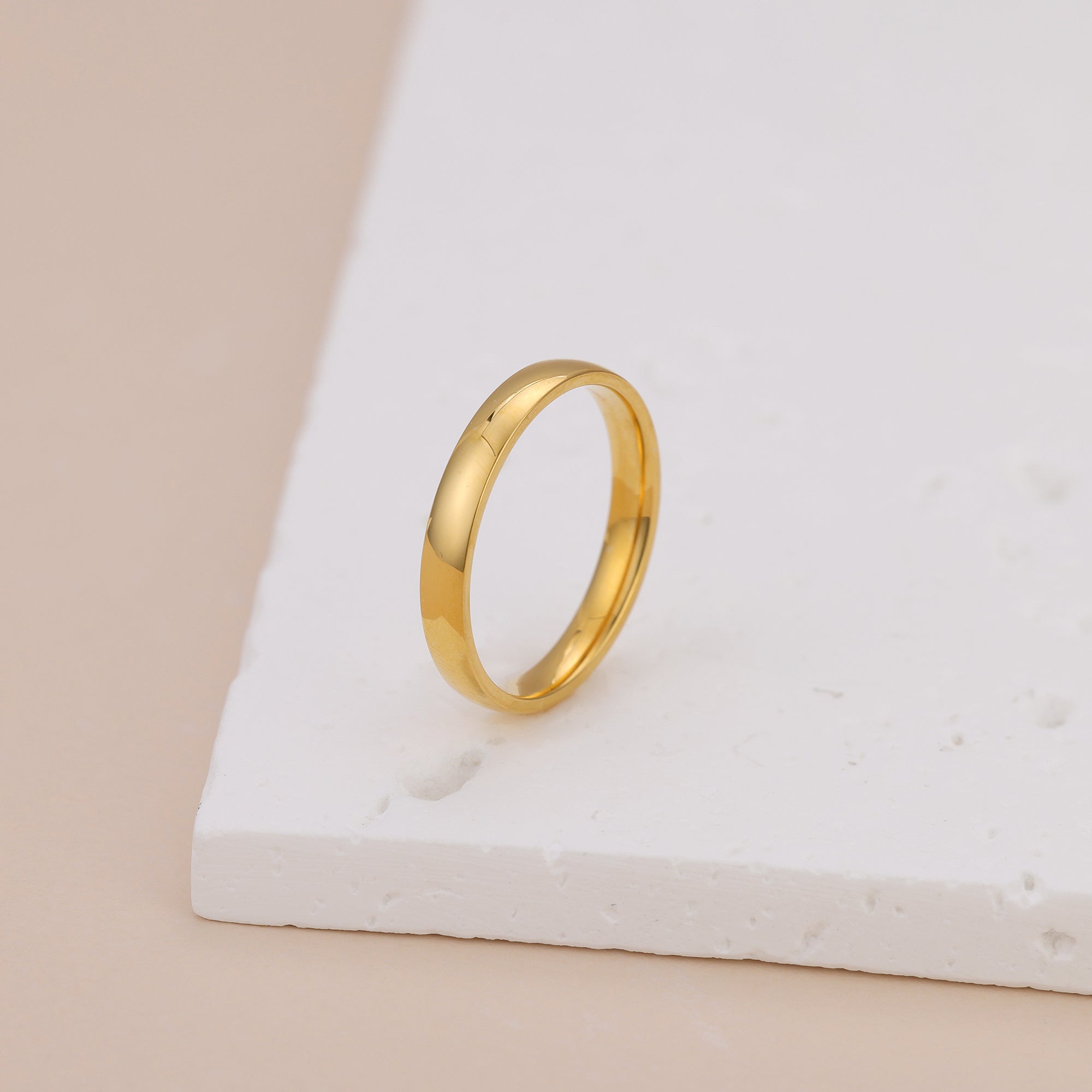 18K Gold Vermeil Brielle Minimalist Gold Ring