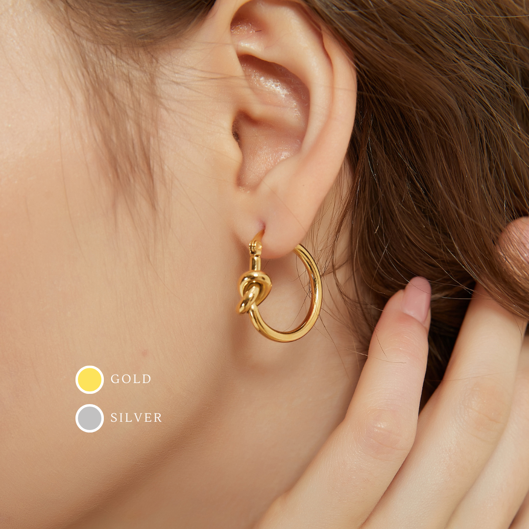 Molly Love Knot Hoop Earrings