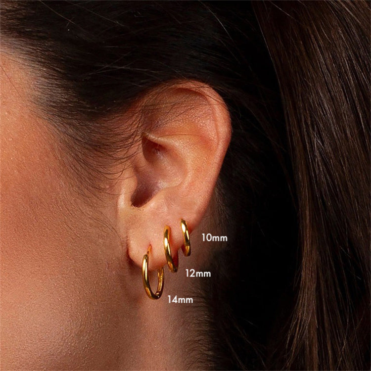 Giana Gold Huggie Hoop Earrings