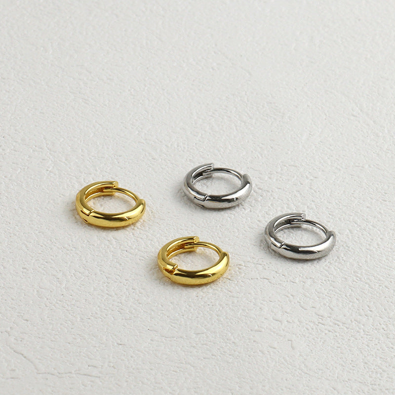 Gold Huggie Hoop Earrings for Women Minimalist Small Hoops E167