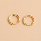 Gold Minimalistic Huggie Hoop Earrings E163