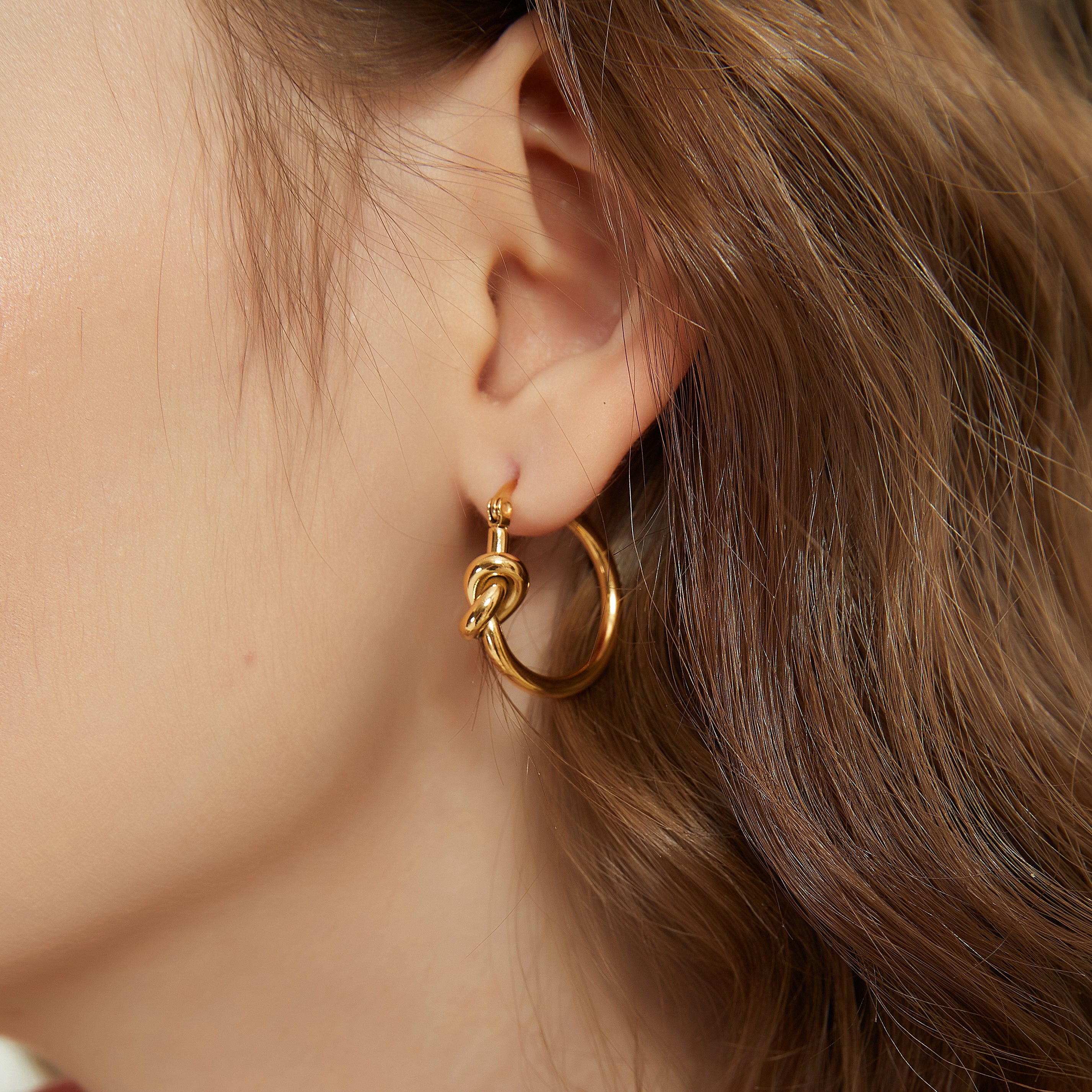 Molly Love Knot Hoop Earrings