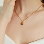 Ceilia Gold Tear Drop Cubic Zirconia Star Necklace