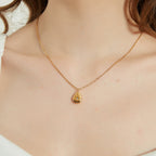 Ceilia Gold Tear Drop Cubic Zirconia Star Necklace