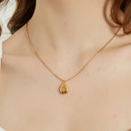 Ceilia Gold Tear Drop Cubic Zirconia Star Necklace