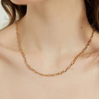 Caroline Gold Dainty Rolo Chain Layering Necklace