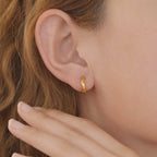 Gold Huggie Hoop Earrings for Women Minimalist Small Hoops E167