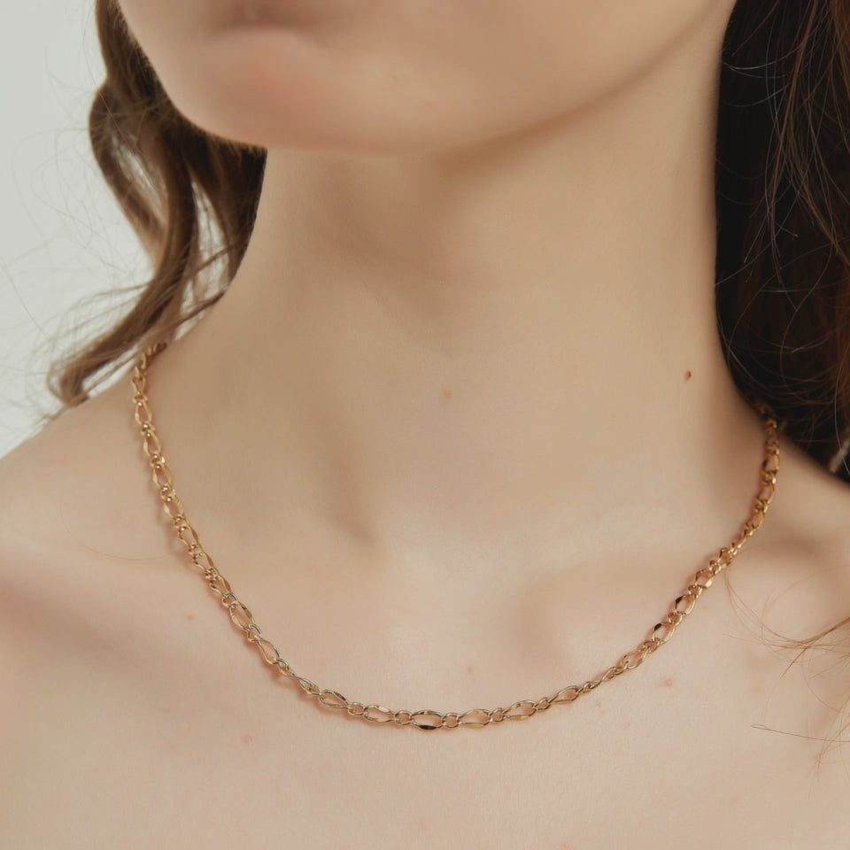 Caroline Gold Dainty Rolo Chain Layering Necklace