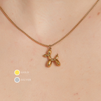 Camilie Balloon Puppy Dog Charm Necklace